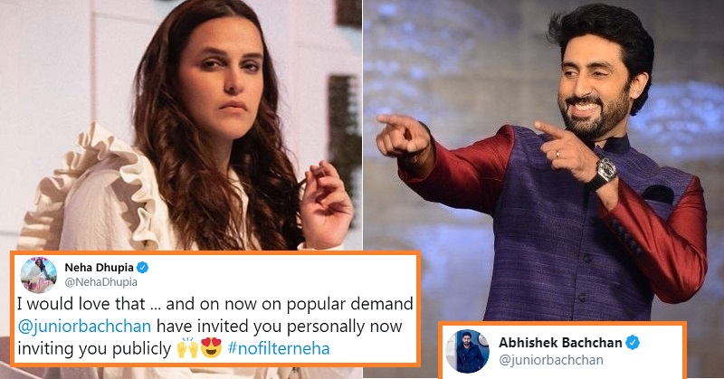 Neha Dhupia Invited Abhishek Bachchan To Her Show