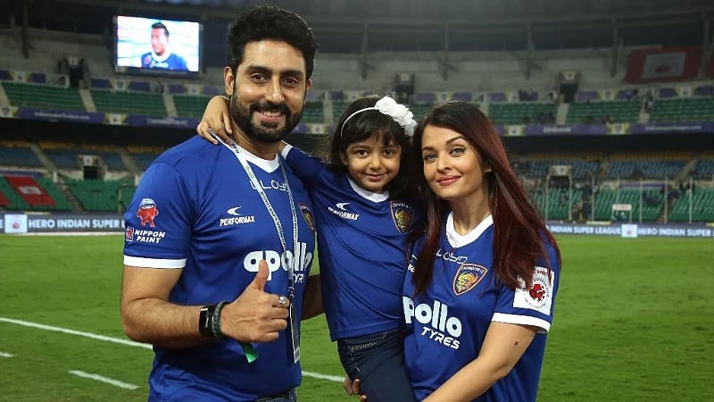 Aishwarya and Abhishek Bachchan with daughter
