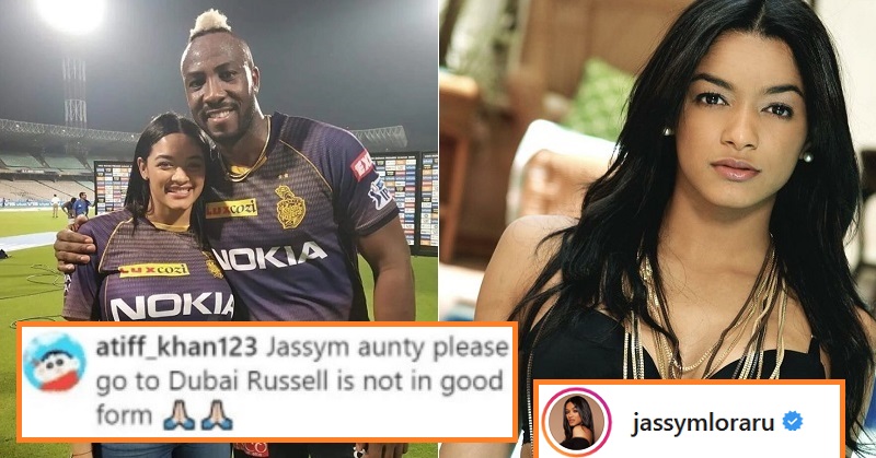 Andre Russell wife reply troll