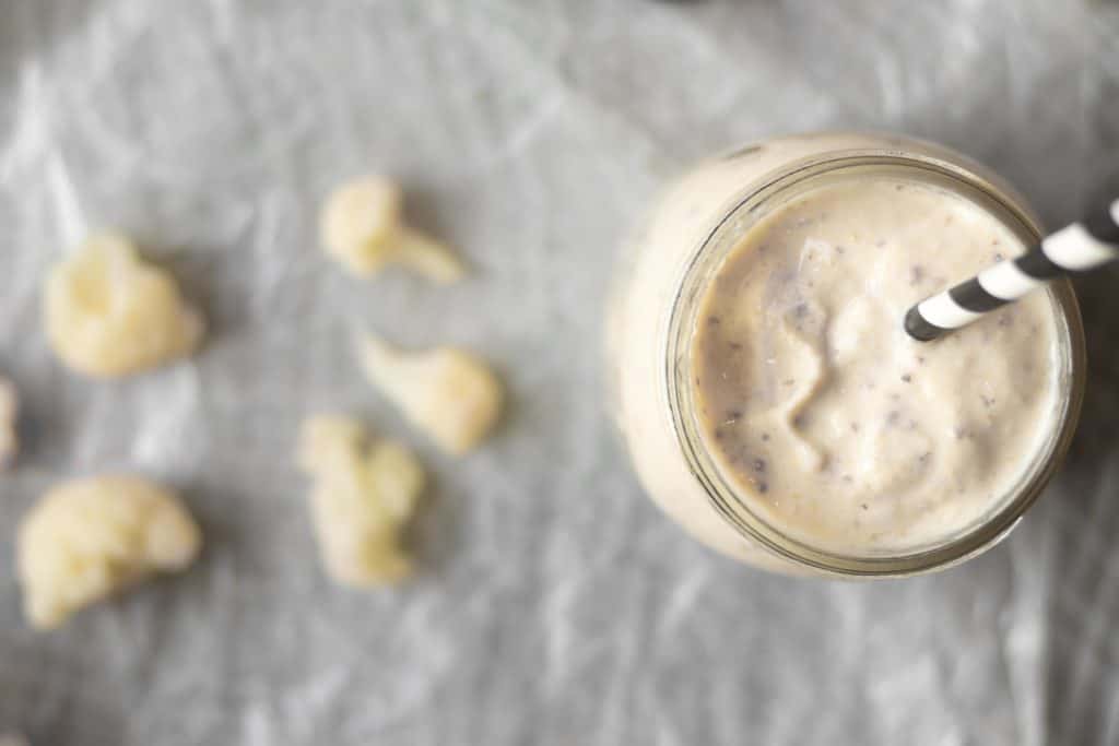 Malted chocolate cauliflower smoothie