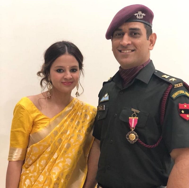 Sakshi Dhoni with MSD