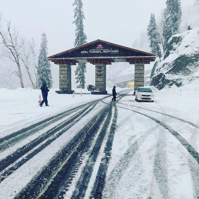 Atal Tunnel During Snow