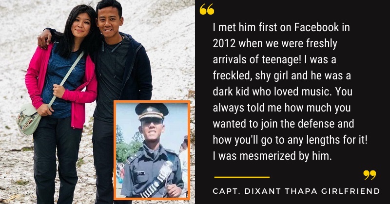 Capt. Dixant Thapa Girlfriend note