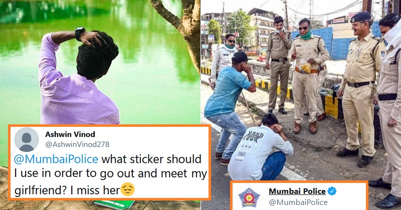 Man wants to meet Girlfriend Mumbai Police reply