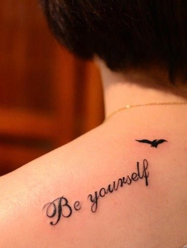 be yourself tattoo girl