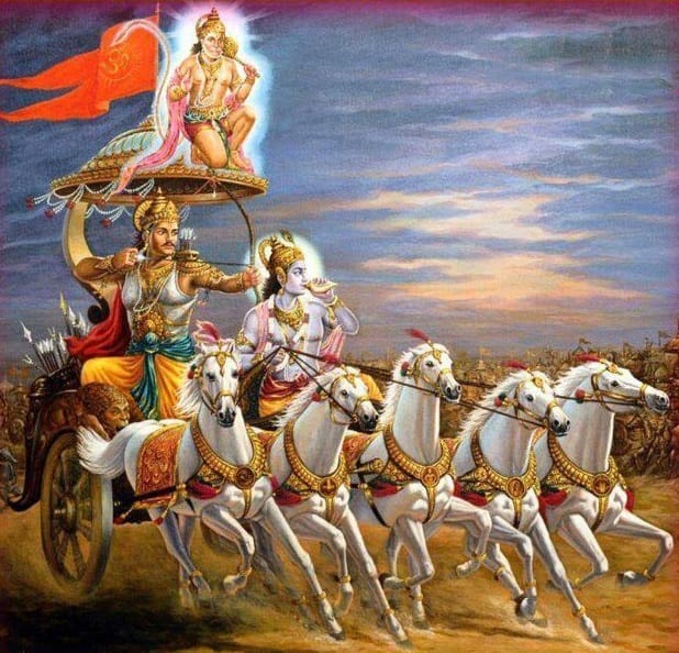 lord hanuman on arjuna's chariot