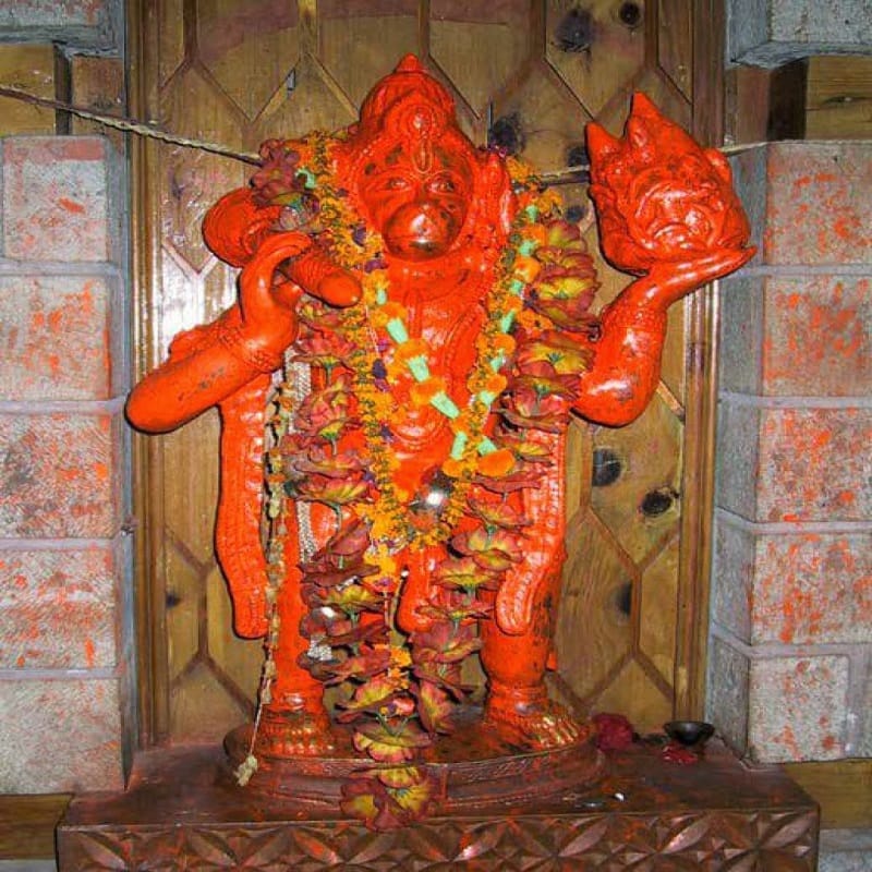 why sindoor applied on lord hanuman