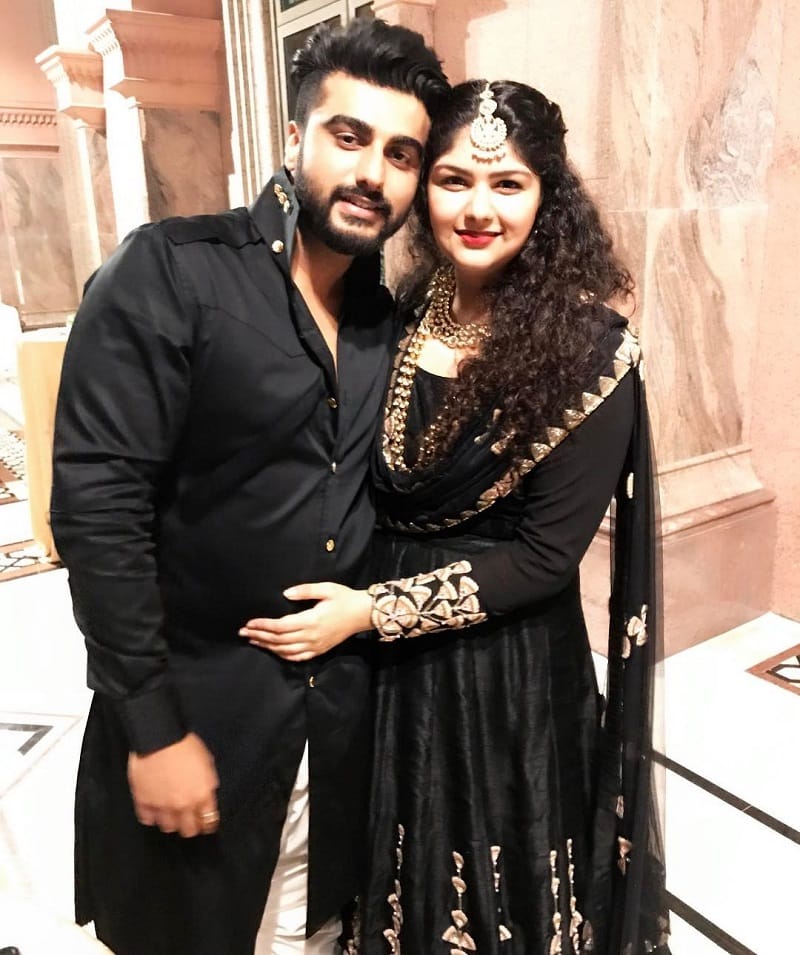 Anshula Kapoor with brother Arjun