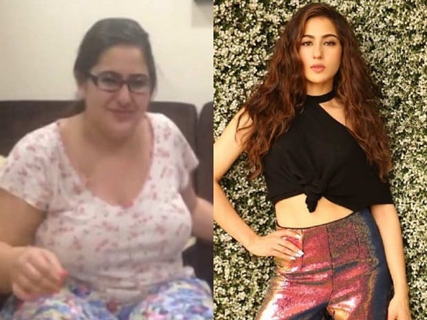 Bollywood celebrities weight transformation- Sara Ali Khan