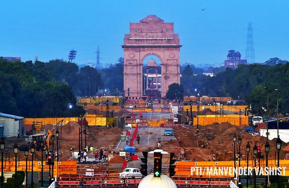 Central Vista Construction at India Gate