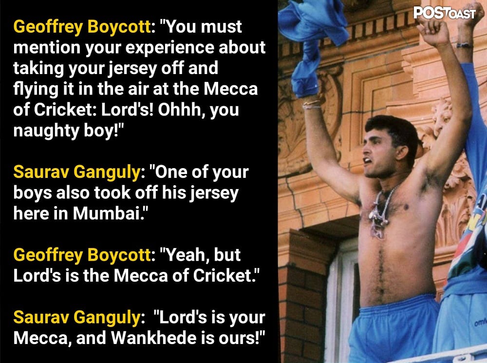 Saurav Ganguly London Mecca of cricket