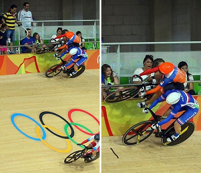 Cyclist Laurine Van Riessen Riding The Wall 