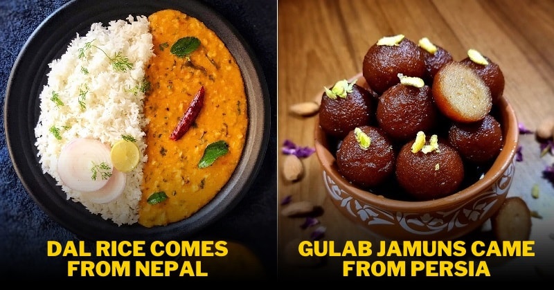 Indian food items origin