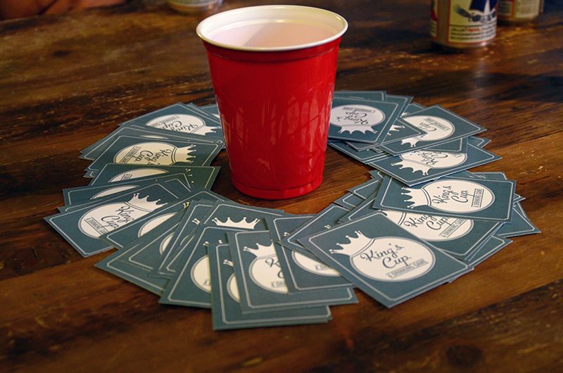 Drinking games Kings card