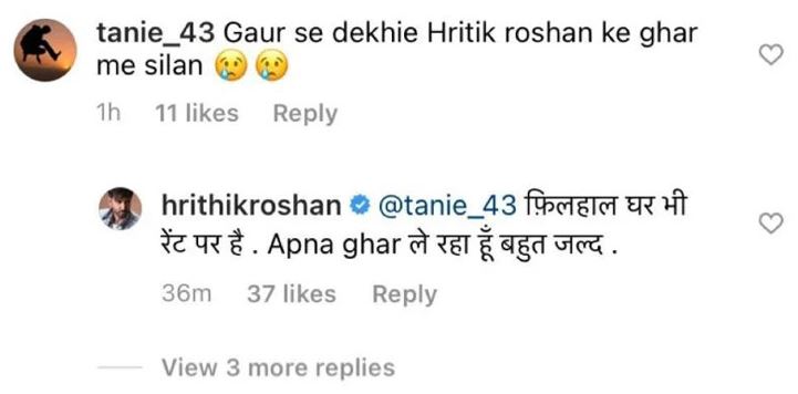 Hrithik Roshan troll seelan wall reply