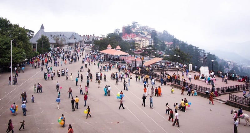 Mall Road in Shimla