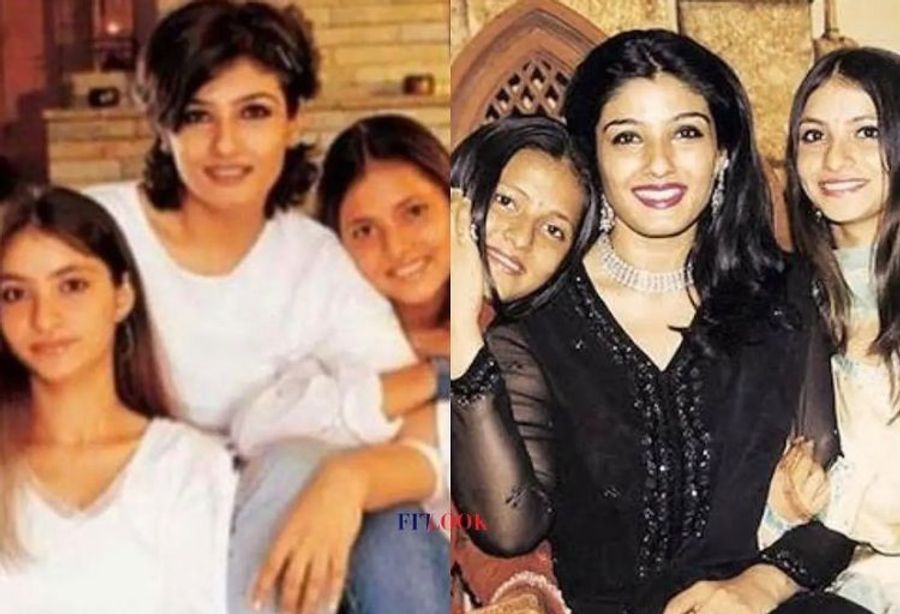 Raveena Tandon with her adopted kids