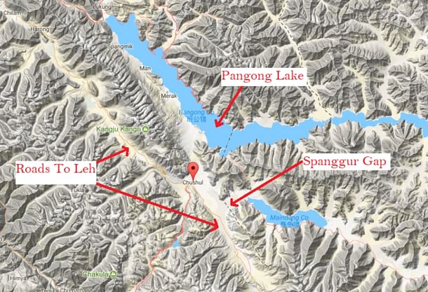 Spanggur Gap, a two-kilometer-wide break in mountains along the Line of Actual Control