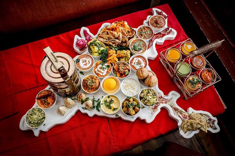 Indian map Thali