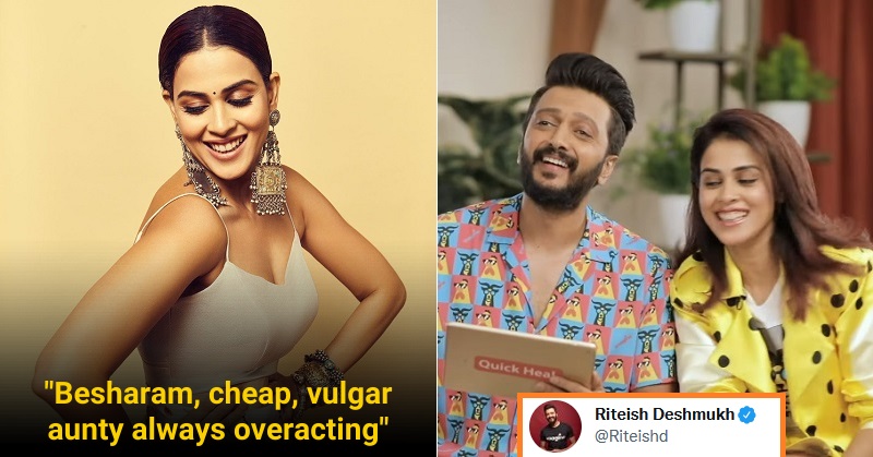 Riteish Deshmukh reply troll pinch show