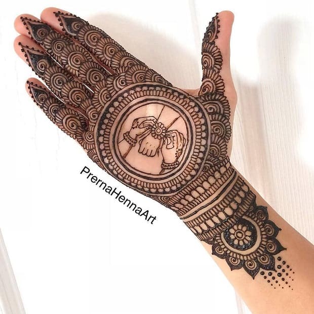 simple raksha bandhan mehndi designs