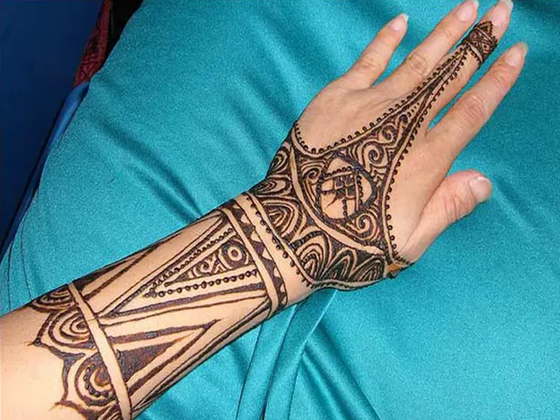 mehndi design back side