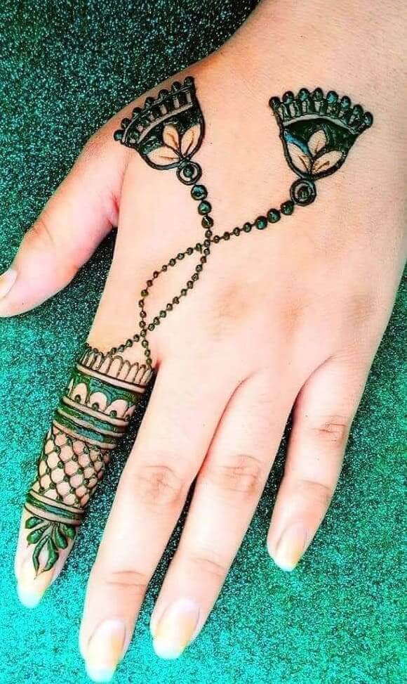 Jhumka design mehndi