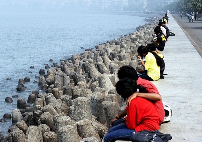 couple in marine drive