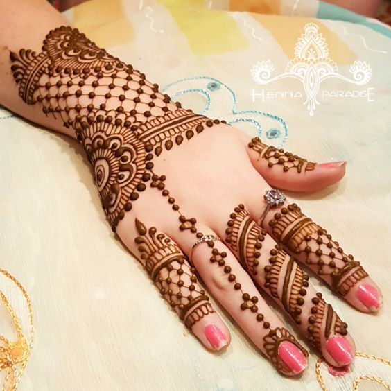 paisleys and flower pattern mehndi designs