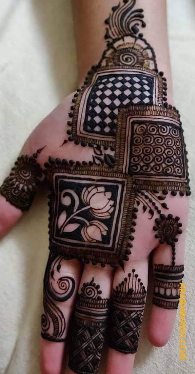 square design mehndi new