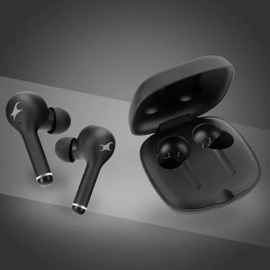 Reflex Tunes Truly Wireless Black Ear Buds