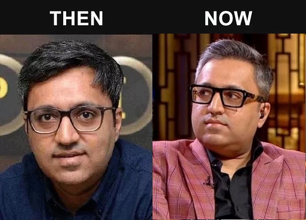 Ashneer Grover Then and now