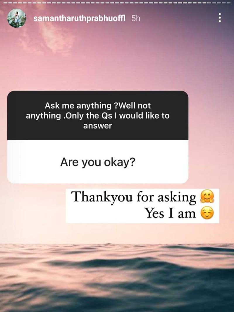 Samantha Ruth Prabhu Instagram Question Answer
