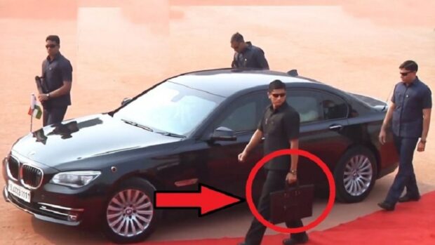 What is inside the briefcase that the Indian Prime Minister's bodyguard is  always carrying?