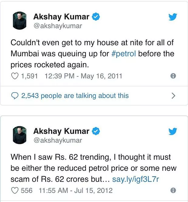 Akshay Kumar on Petrol Price