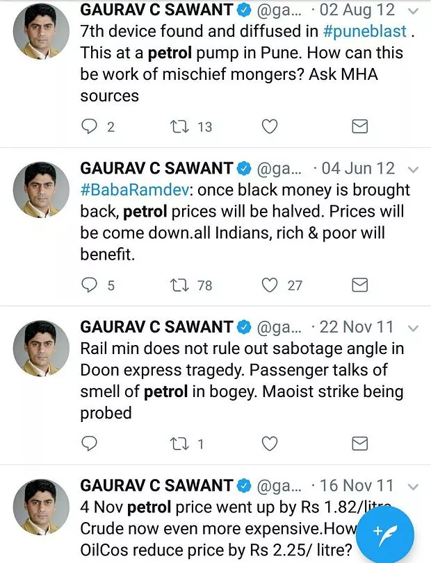 Gaurav Sawant on Petrol Price