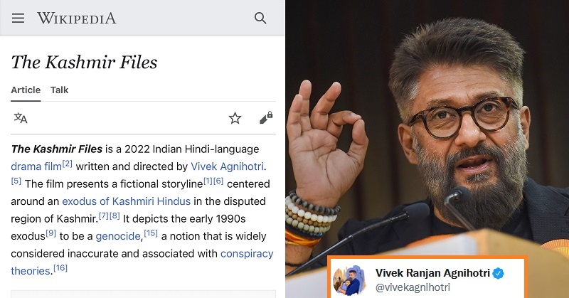 The Kashmir Files Wikipedia Vivek Agnihotri