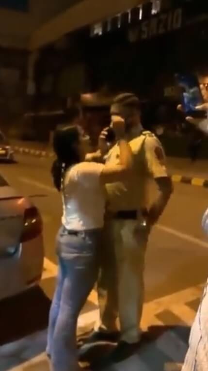 Drunk Woman Misbehaves With Cop navi mumbai