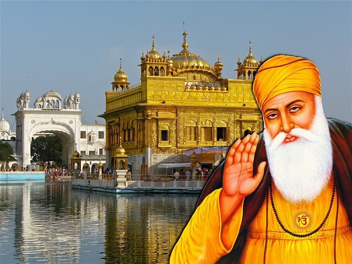 Guru Nanak ji in golden temple