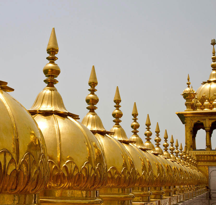 golden domes at golden temple