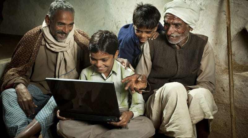 internet users in Indian villages