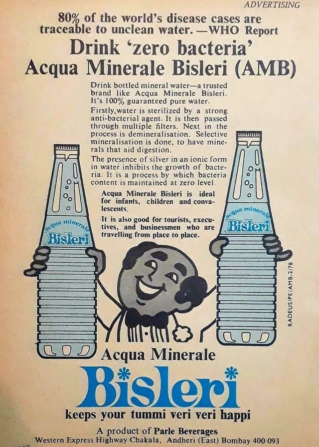 BISLERI Advertisement 1978
