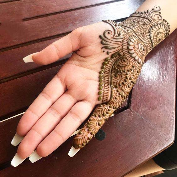 Half hand design mehndi