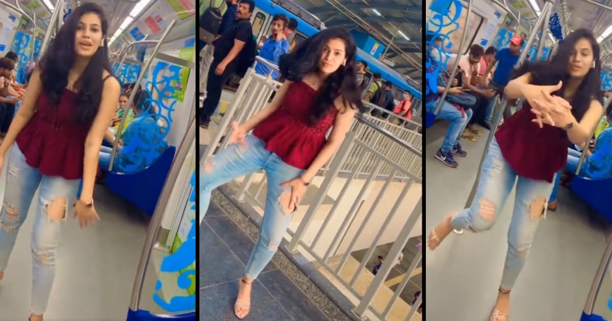 Hyderabad metro girl dance video