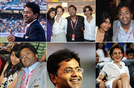 Lalit Modi with his wife Minal