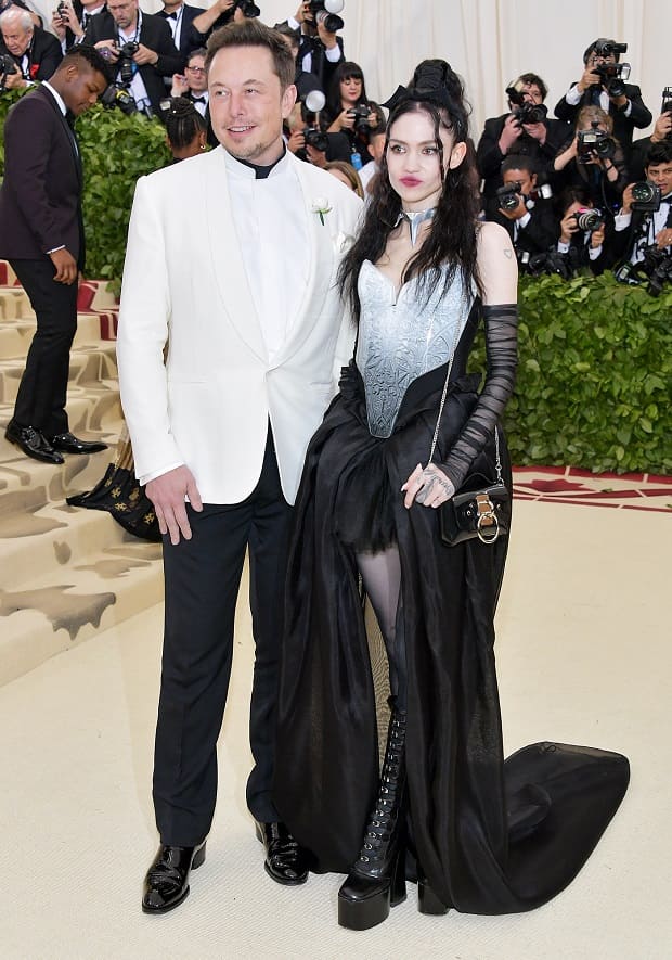 Musk with Grimes at Met Gala