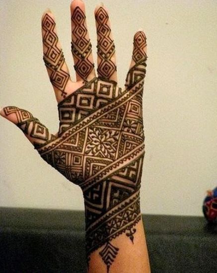 front full hand mehndi design