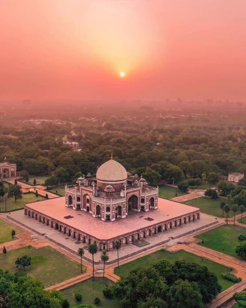 Humayun’s Tomb aerial view