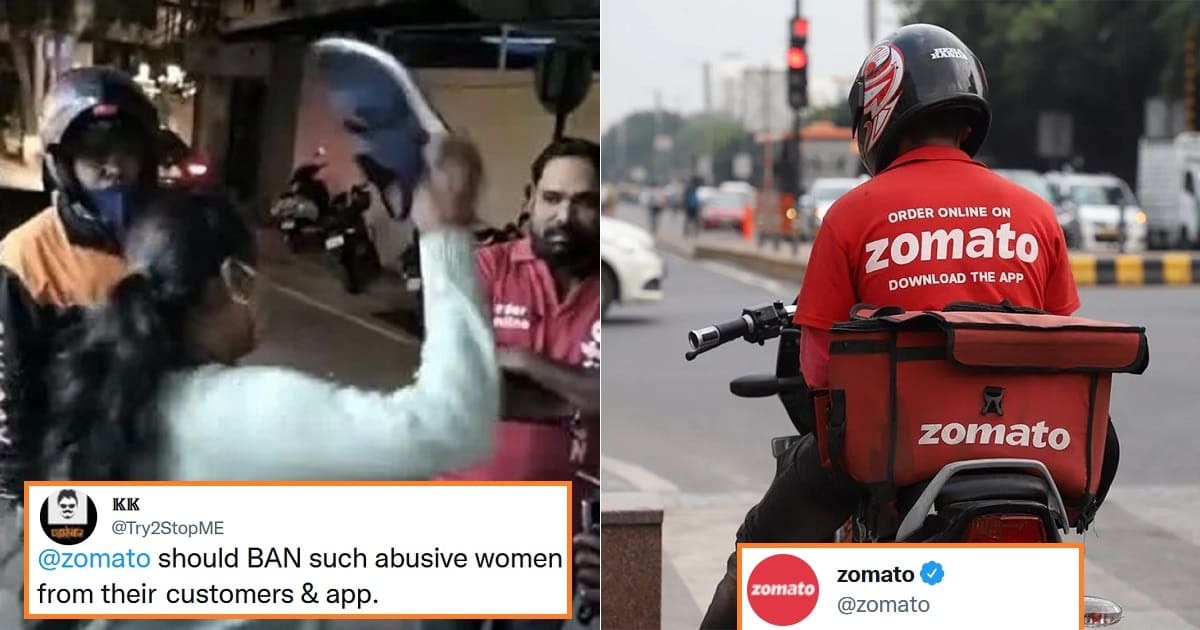 Woman beat Zomato delivery agent