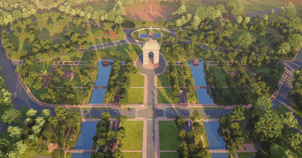 Aerial View India Gate